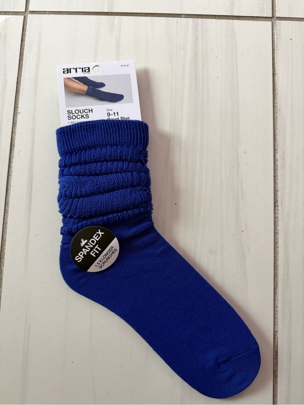 Royal Blue Slouch Socks -  Size 9-11
